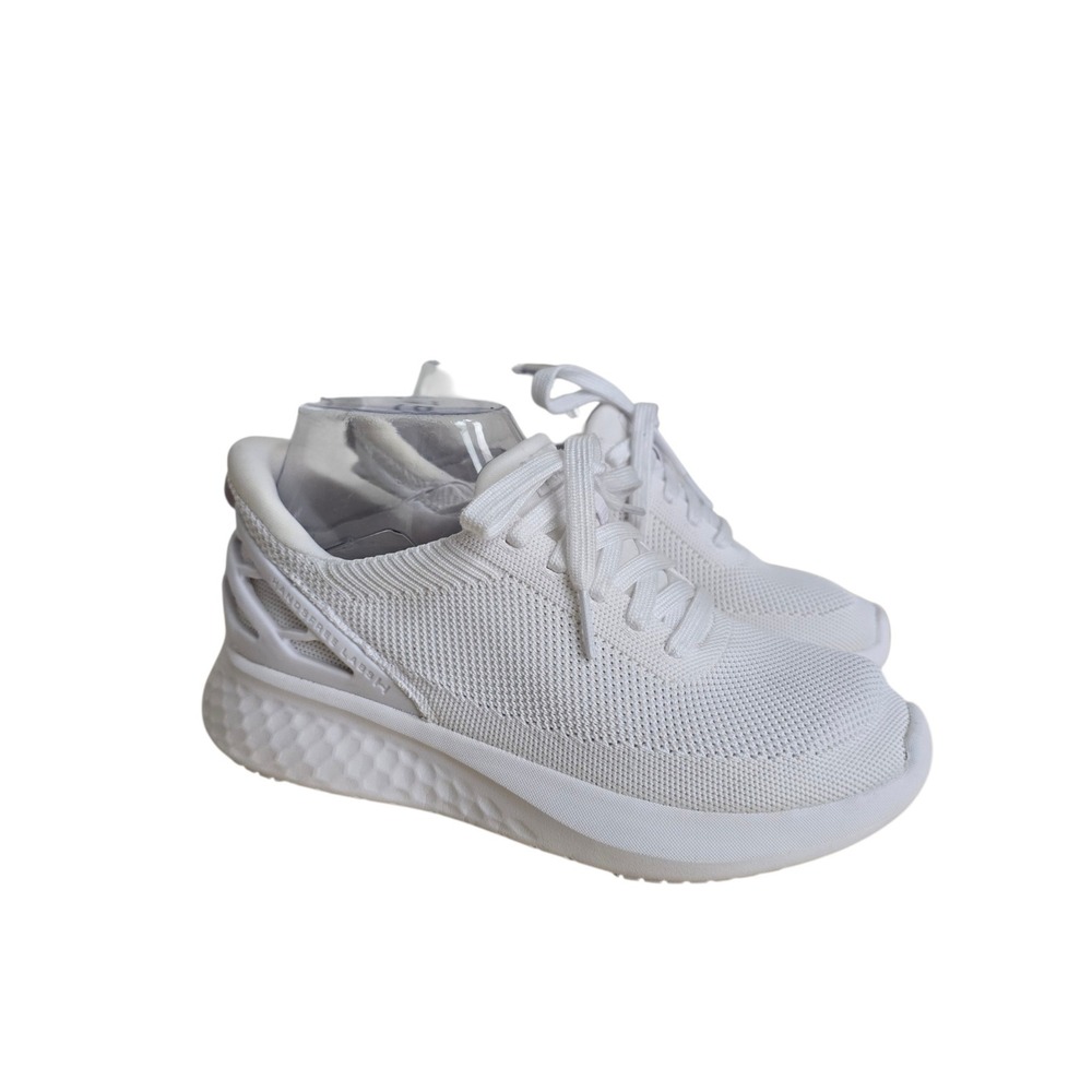 Kizik Athens White HandsFree Slip On Knit Sneakers Mens 4 Womens 5.5 DATHWT01-1D